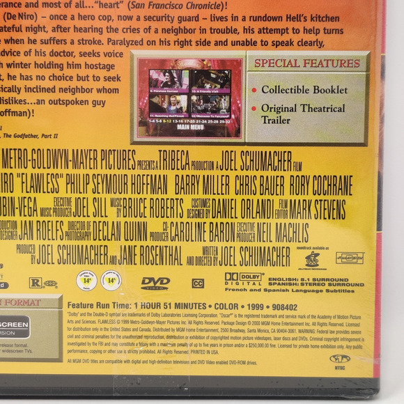 Flawless (DVD, 1999, Widescreen) Drama Di Niro Seymour Hoffman Friendship Rare - Picture 6 of 10